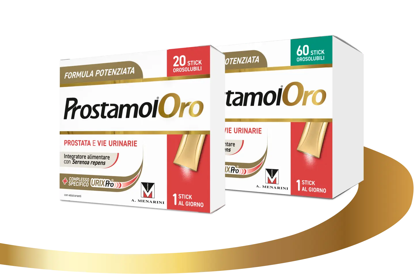 Set completo Prostamol Oro con confezioni e blister
